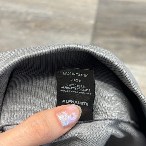 Alphalete‎ Gray Womens S Mid Rise Stretch Yoga Gym Wear Workout Fitness Leggings - Picture 4 of 12